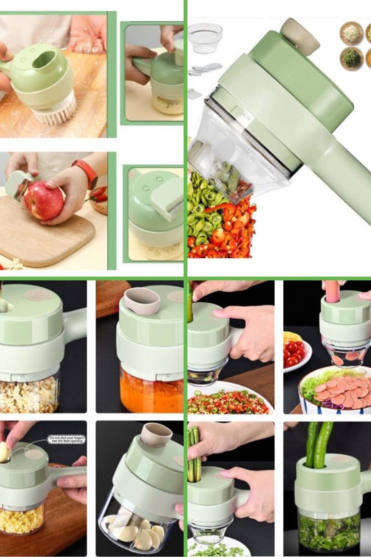 4 in 1 Portable Electric Vegetable Cutter Set