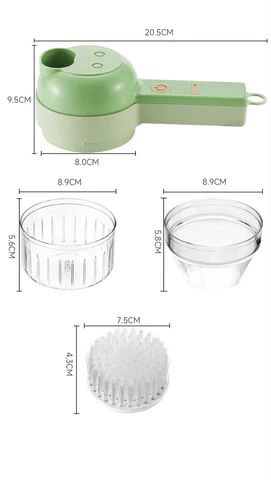 4 in 1 Portable Electric Vegetable Cutter Set