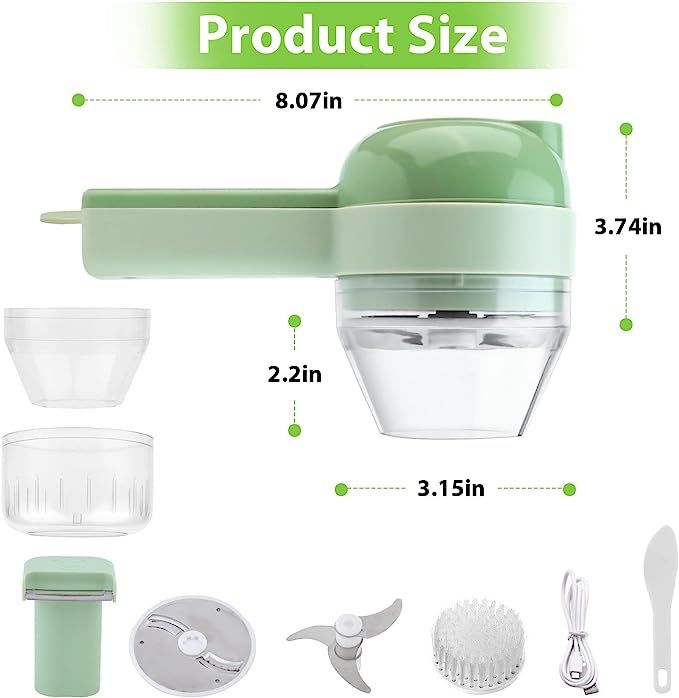 4 in 1 Portable Electric Vegetable Cutter Set